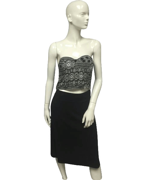 Wet Seal Crop Top Black and White Size XL SKU 000095 – Designers On A Dime