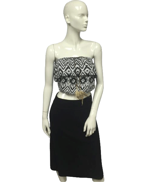 Ambiance Apparel Tube Top Floral Print Strapless Size L NWT SKU