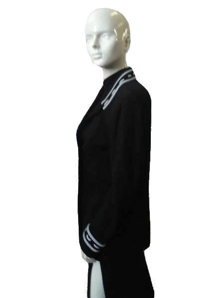 Load image into Gallery viewer, St. John Collection Black Blazer Size 10 SKU 000048

