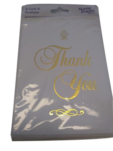 Load image into Gallery viewer, Martin Designs *Limited* THANK YOU 8 cards And Envelopes Set   (SKU 000177 )
