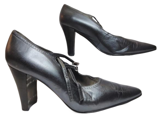 Shoes Charcoal Black/Midnight Gray Double Strap across ankle 4" Heel Size 10 SKU 000146