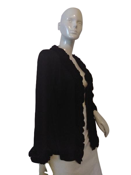 Load image into Gallery viewer, St. John Knit Evening Blazer Black Size 8 SKU 000256-7
