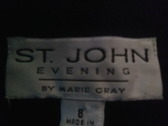 Load image into Gallery viewer, St. John Knit Evening Blazer Black Size 8 SKU 000256-7
