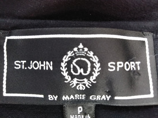 St. John Black Short Sleeved Top Size P SKU 000156