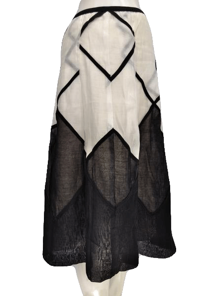 Load image into Gallery viewer, Nic &amp;amp; Zoe 80&amp;#39;s Black &amp;amp; White Just Below the Knee Length Skirt Size 6 SKU 00133
