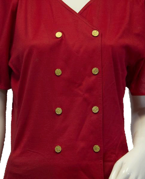 Antonette Top Red Short Sleeve Size 36 SKU 000087