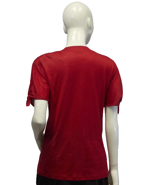 Antonette Top Red Short Sleeve Size 36 SKU 000087