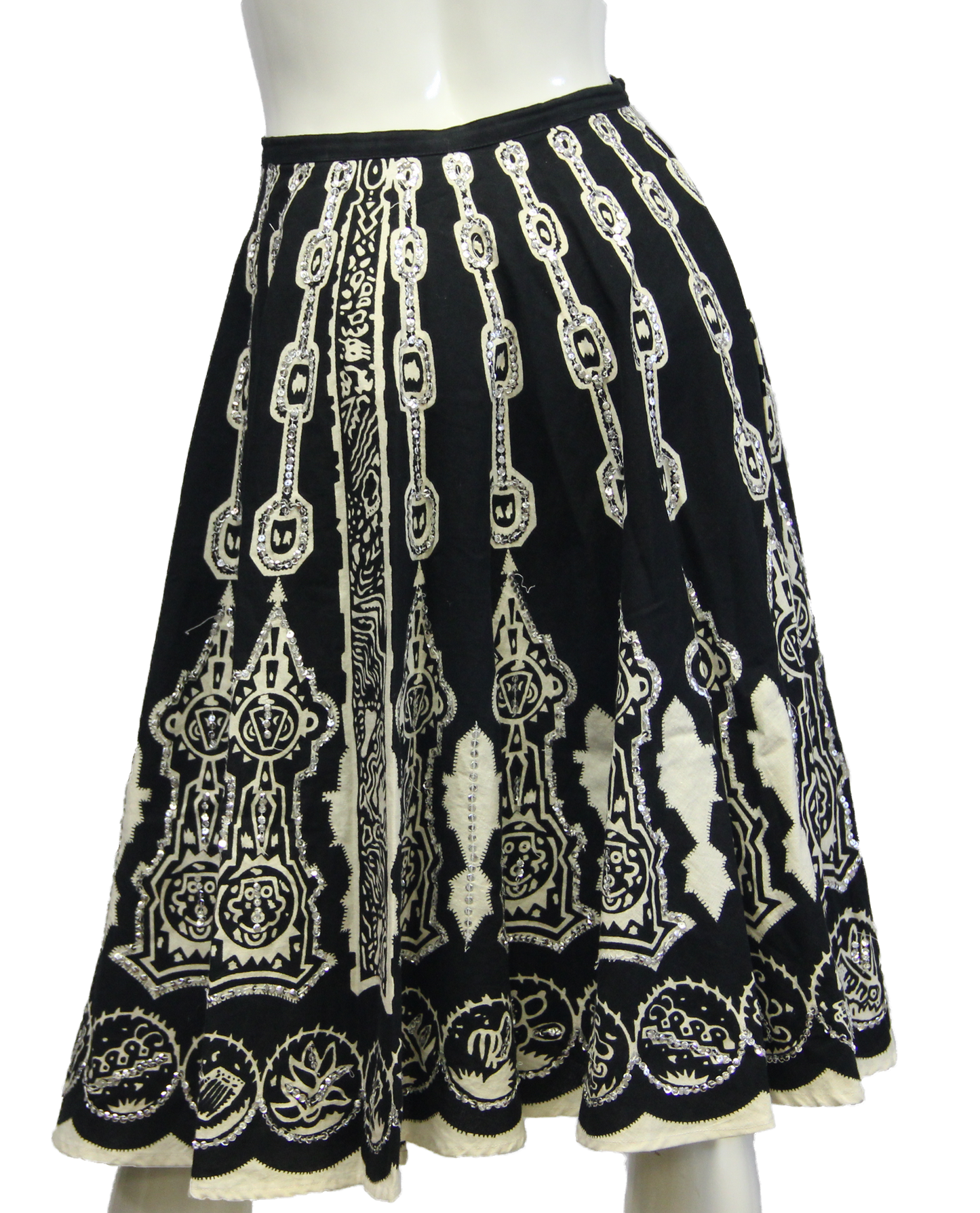 Hobo Black and White Skirt Size L/XL (SKU 000026) - Designers On A Dime - 1