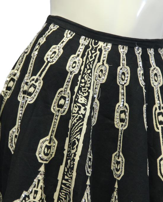 Hobo Black and White Skirt Size L/XL (SKU 000026) - Designers On A Dime - 3
