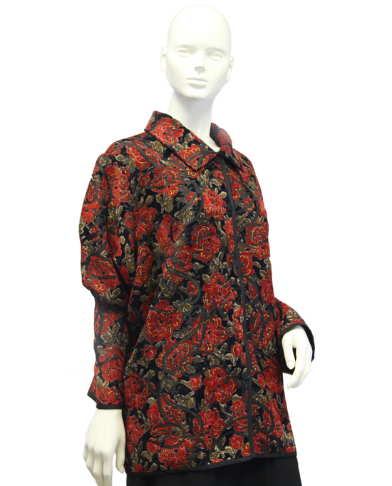 Load image into Gallery viewer, Coldwater Creek Rose Petals Floral Top Size 3X (SKU 000010) - Designers On A Dime - 1
