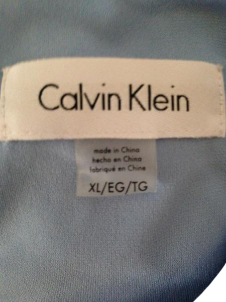 Calvin Klein 70's Top Light Blue Size XL SKU 000209