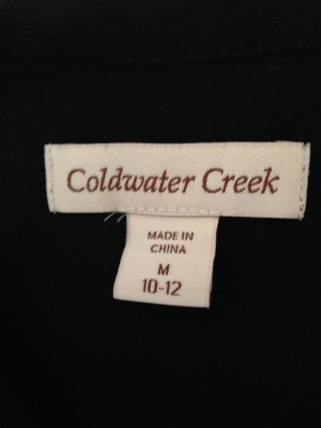 Coldwater Creek Blouse Black Size M (SKU 000209)