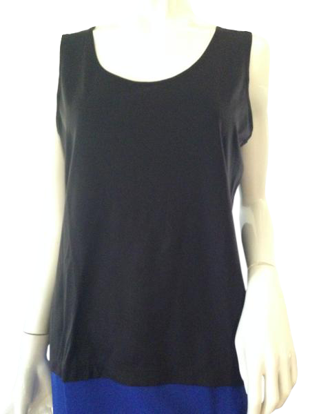 Load image into Gallery viewer, Chico&amp;#39;s 80&amp;#39;s Top Black Size 2 (SKU 000209)
