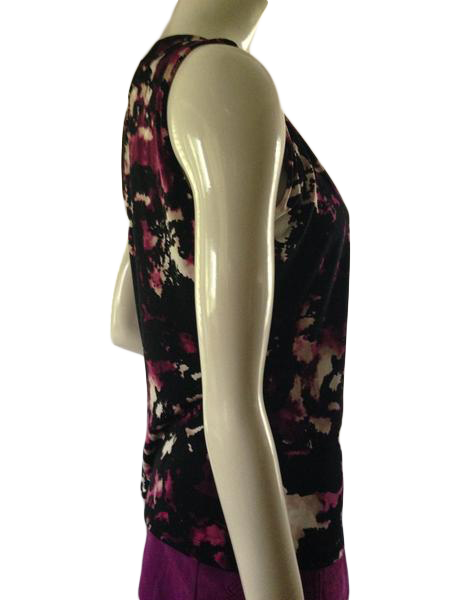 Load image into Gallery viewer, Calvin Klein 70&amp;#39;s Top Black Multi Colored Print Size Small SKU 000209
