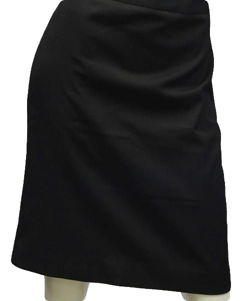 Anne Klein 70's Skirt  Black With Split Size 6 SKU 000013