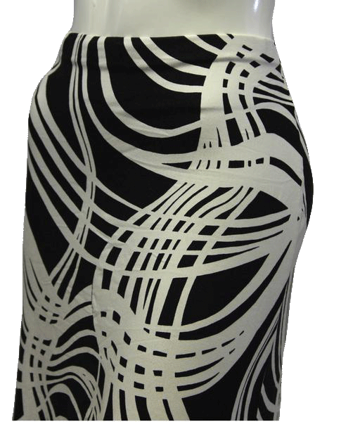 Moda International Patterned Black and White Skirt Size S (SKU 000013)