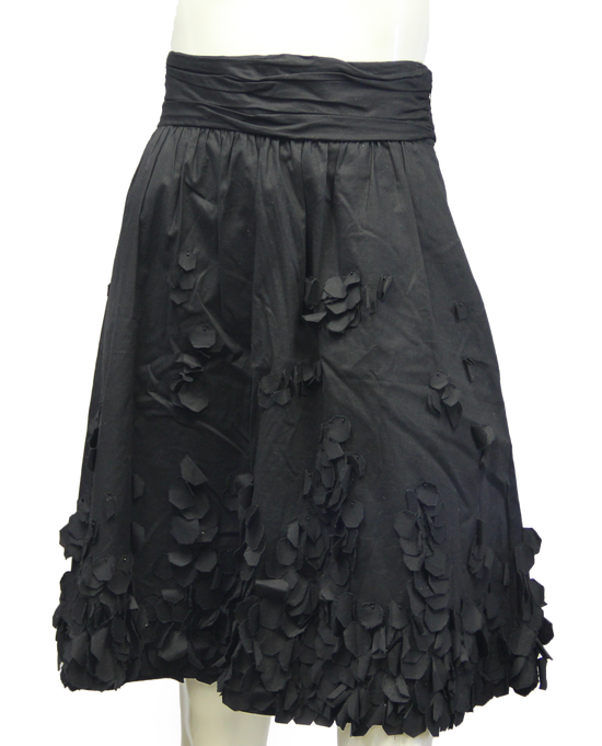 Calvin Klein Black Petal Skirt Size 10 (SKU 000013) - Designers On A Dime - 1