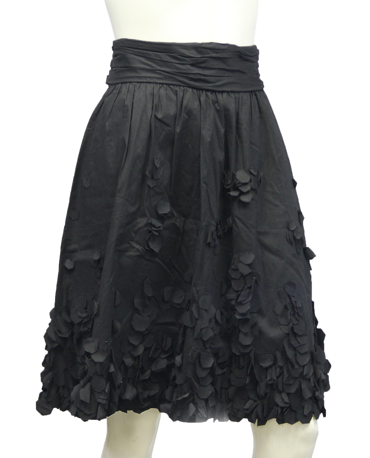 Calvin Klein Black Petal Skirt Size 10 (SKU 000013) - Designers On A Dime - 3