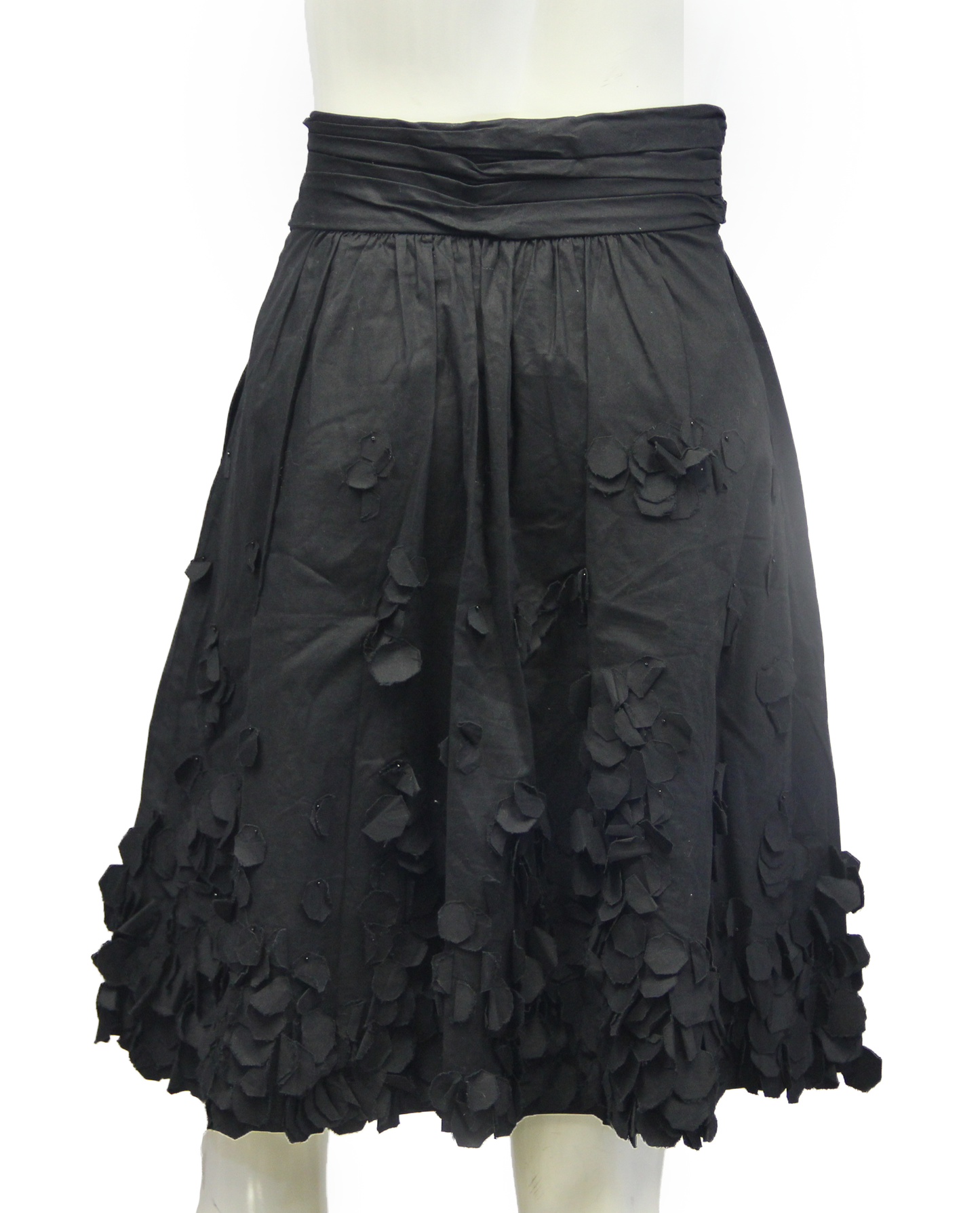 Calvin Klein Black Petal Skirt Size 10 (SKU 000013) - Designers On A Dime - 4