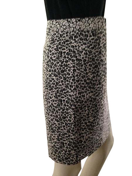 Ann Taylor above knee-length textured pencil skirt black, white and grey size 4 SKU 000210