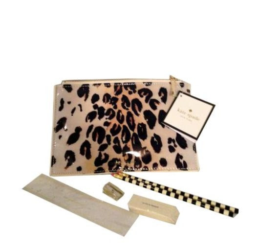 Kate Spade Leopard pencil pouch, new with tag  (SKU 000210)