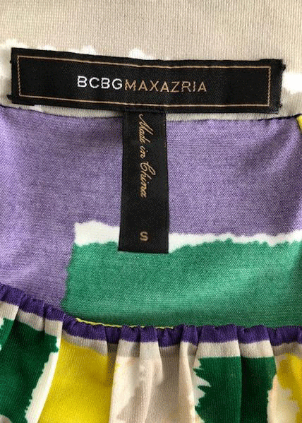 BCBG MAXAZRIA Printed Halter Dress Size S SKU 001001-3