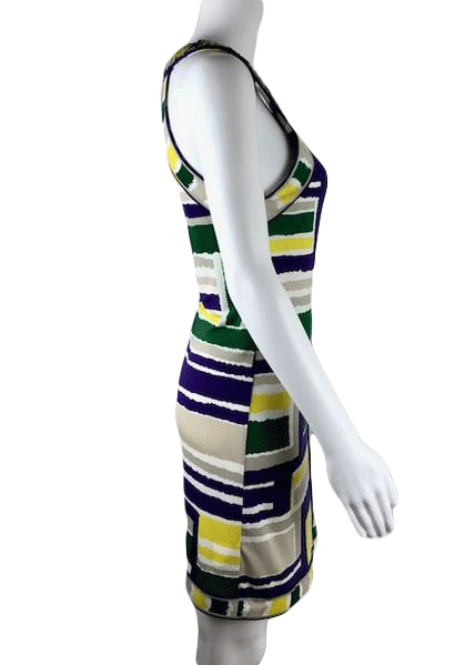 BCBG MAXAZRIA Printed Halter Dress Size S SKU 001001-3