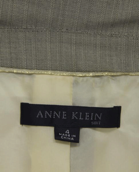 Anne Klein 70's Blazer Tan Herringbone Size 4 SKU 000007