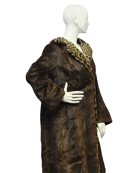 FUR Anita Kemper Real Fur Vintage Coat from the 40's Size XL SKU 000073