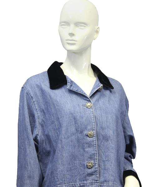 Prairie Wind Blazer Black Velvet Collar and Cuffs Size 14 (SKU 000002)