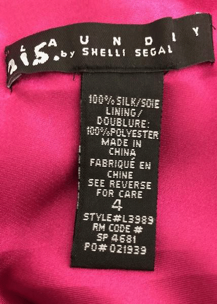 Laundry by Shelli Segal Silk Dress Size 4 SKU 001005-9