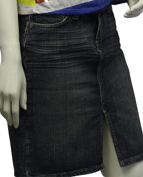 Load image into Gallery viewer, Hippie Dark Blue Denim Skirt with split Sz 5 (SKU 000002)
