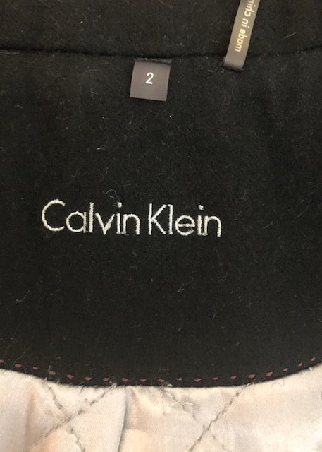 Calvin Klein Coat Black Size 2 SKU 001011-2 – Designers On A Dime