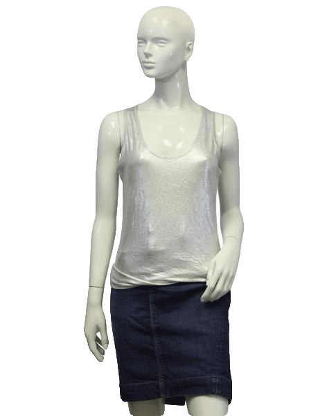 Load image into Gallery viewer, Rock &amp;amp; Republic 80&amp;#39;s Tank Top Silver Size Small SKU 000024
