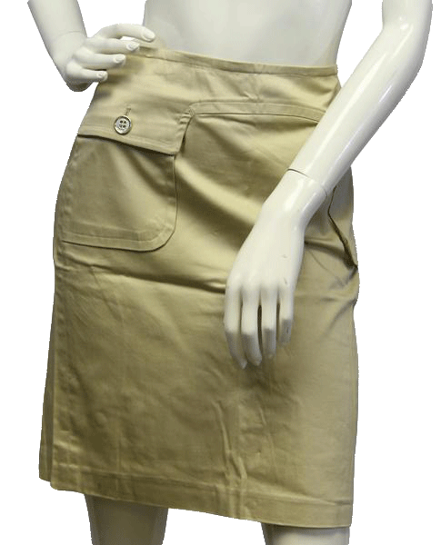 Adrienne Vittadini 90's Skirt Khaki  Sz 8 SKU 000029