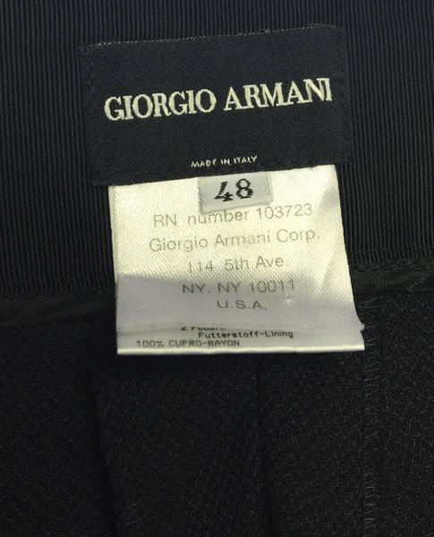 Load image into Gallery viewer, Giorgio Armani 90&amp;#39;s Black Classic Cut Pants Size 48 SKU 000080
