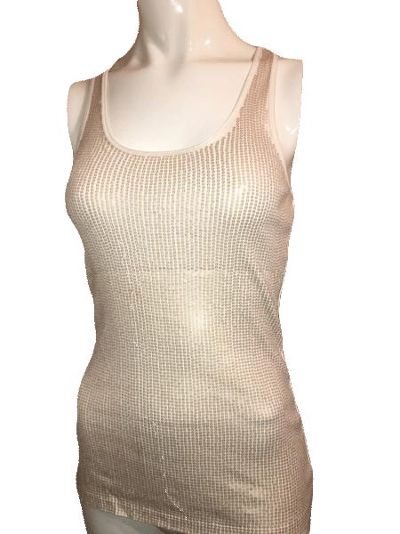Designers on a Dime 90's Gold Tank Top with Sequin Size Small SKU 000170