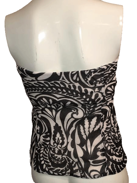 Load image into Gallery viewer, The Limited Black and White Strapless Top Size L SKU 000170
