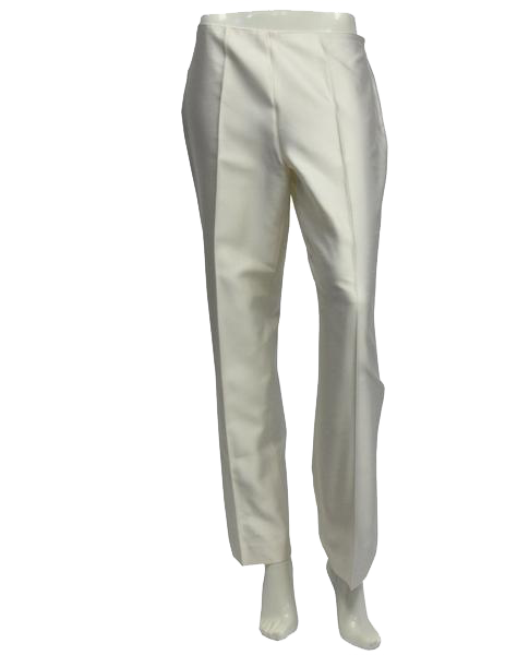 Load image into Gallery viewer, Michael Kors 100 % Silk Cream Pants NWT Originally $795 Sz 10 (SKU 000003)
