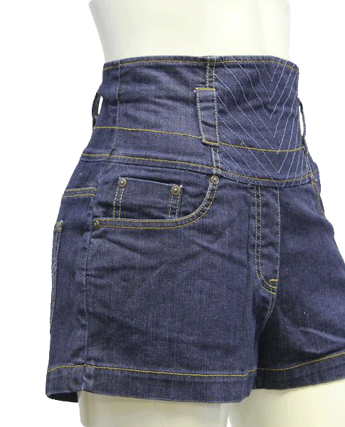 Bebe Shorts High Waisted Blue Denim Sz 27 (SKU 000006)