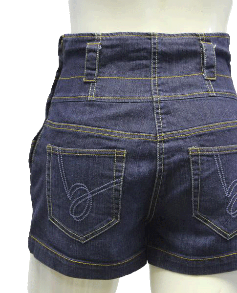Bebe Shorts High Waisted Blue Denim Sz 27 (SKU 000006)