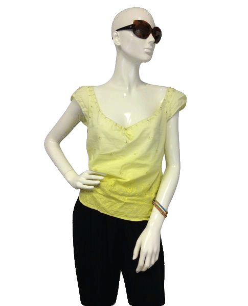 Load image into Gallery viewer, Red Cat 70&amp;#39;s Top Yellow Off the Shoulder Size S SKU 000090
