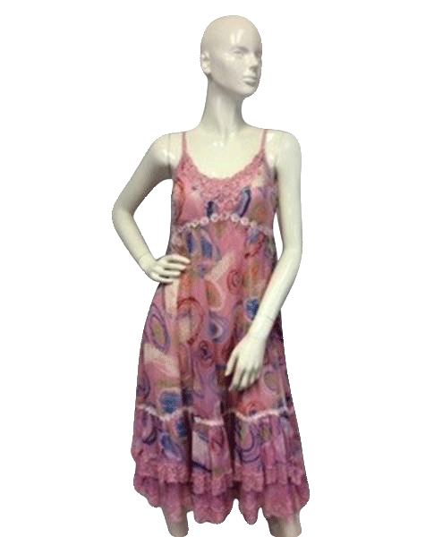Load image into Gallery viewer, Vasna Desire BOHO Dress Pink Print Sz S SKU 000090
