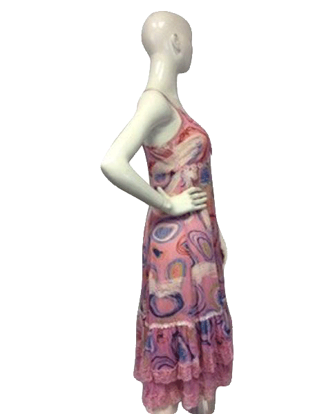 Load image into Gallery viewer, Vasna Desire BOHO Dress Pink Print Sz S SKU 000090

