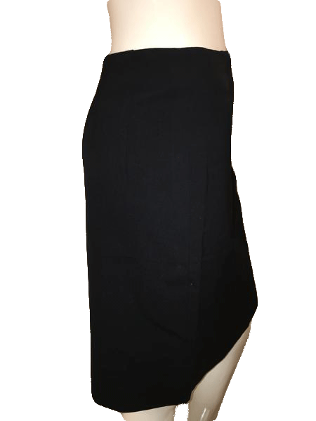 Designers on a Dime Classic Black Lined Knee Length Skirt Size 10 SKU 000144