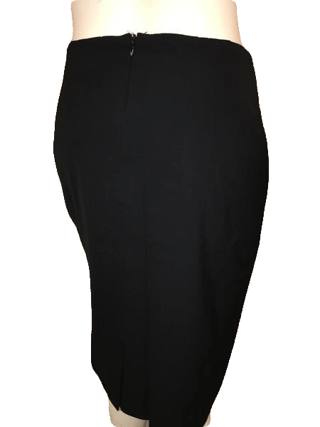 Designers on a Dime Classic Black Lined Knee Length Skirt Size 10 SKU 000144