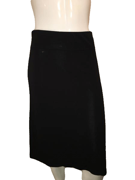 Studio M 70's Black Knee Length Skirt Size S SKU 000144