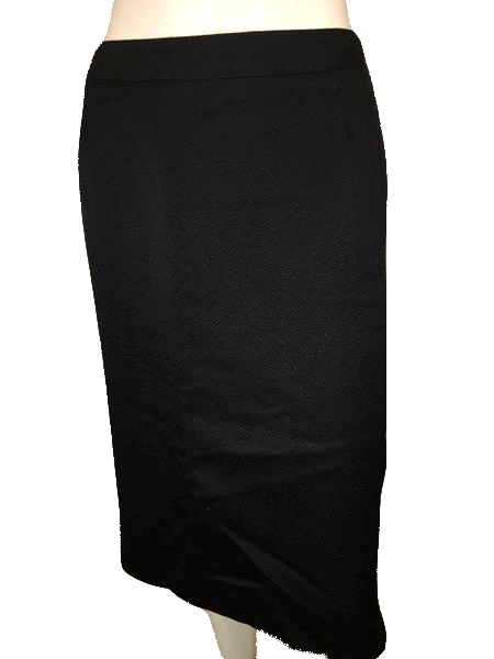 Designers on a Dime Black Textured Skirt Size 24W SKU 000144