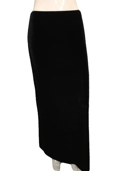 CDW Creative Design Works90's  Black Velvet Ankle Length Skirt L SKU 000154