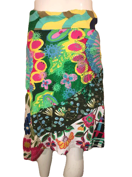Load image into Gallery viewer, Designers on a Dime Multicolored Print Skirt Size L SKU 000154
